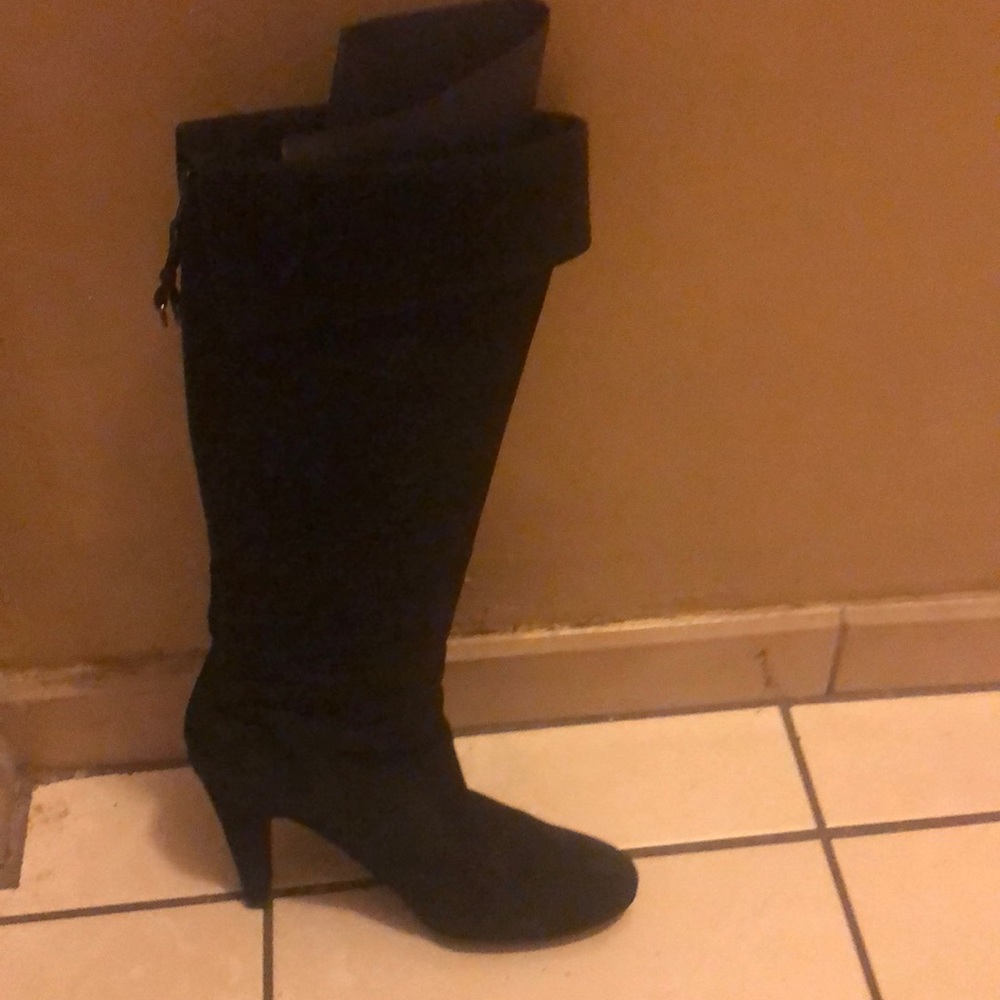 boots size 8, Knee high suede black